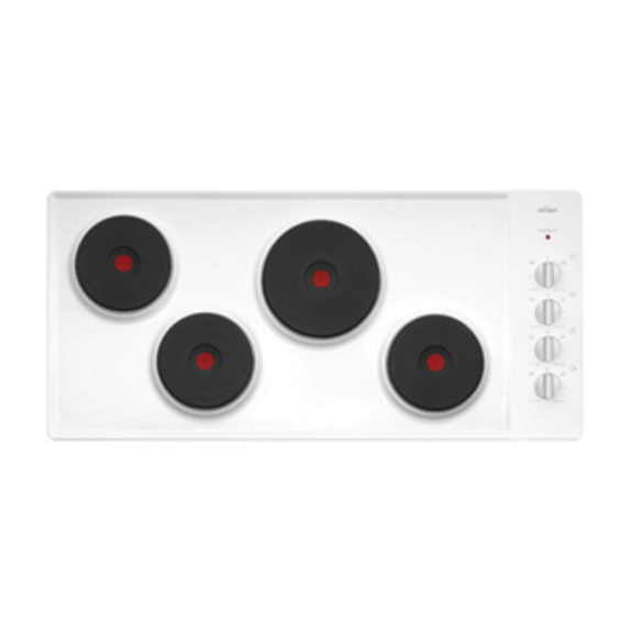 Chef 90cm Electric Solid Cooktop - White – Stan Cash