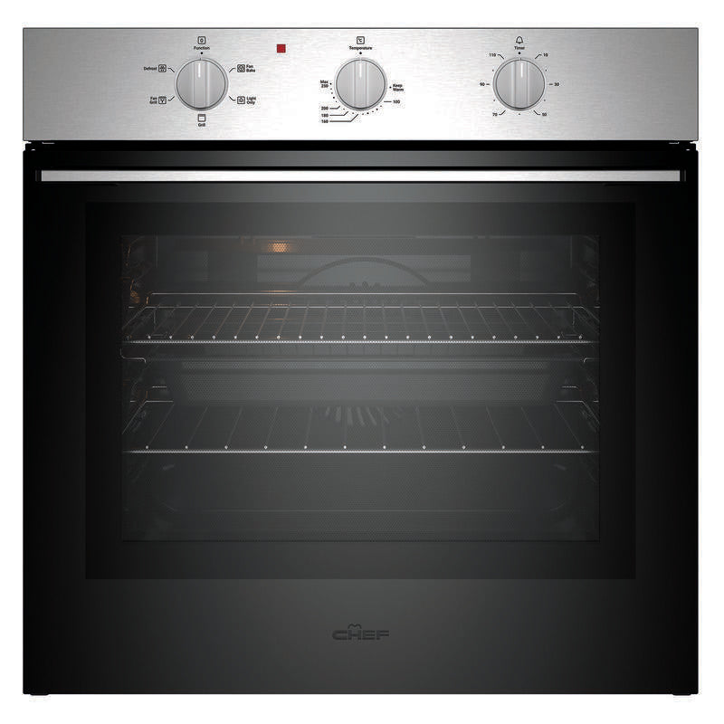 Chef 60cm 5 Function Oven with 10A Plug - Stainless Steel