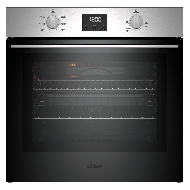 Chef 60cm 6 Function Oven with Airfry and 10A Plug - Stainless Steel