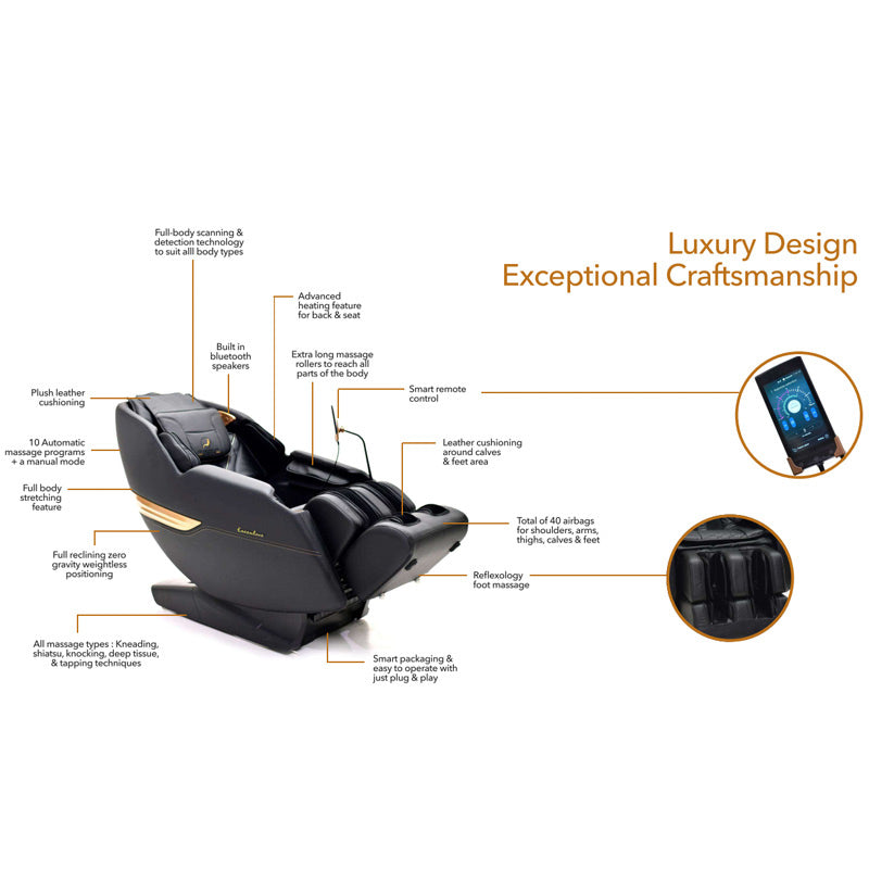 Chi-Link Executive Massage Chair - Black/Gold