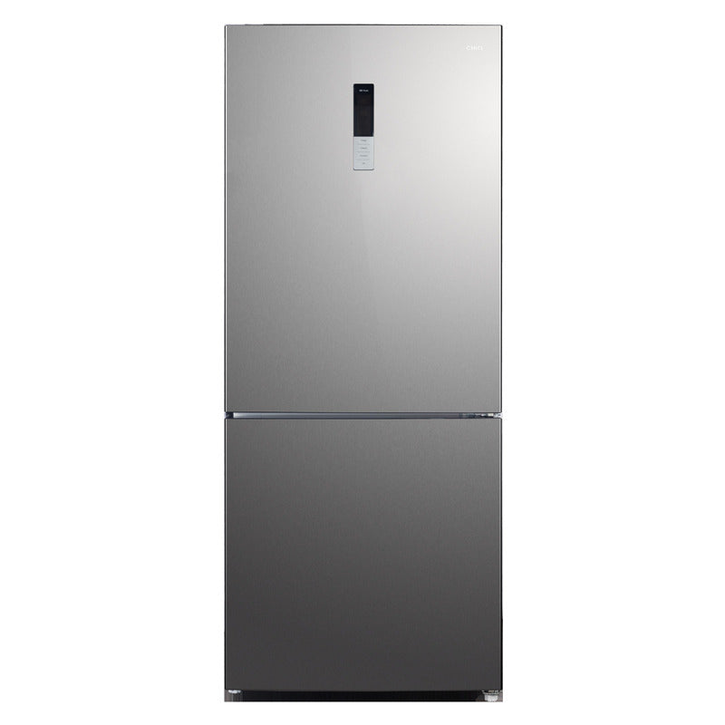CHiQ 396L Bottom Mount Fridge Freezer - Stainless Steel