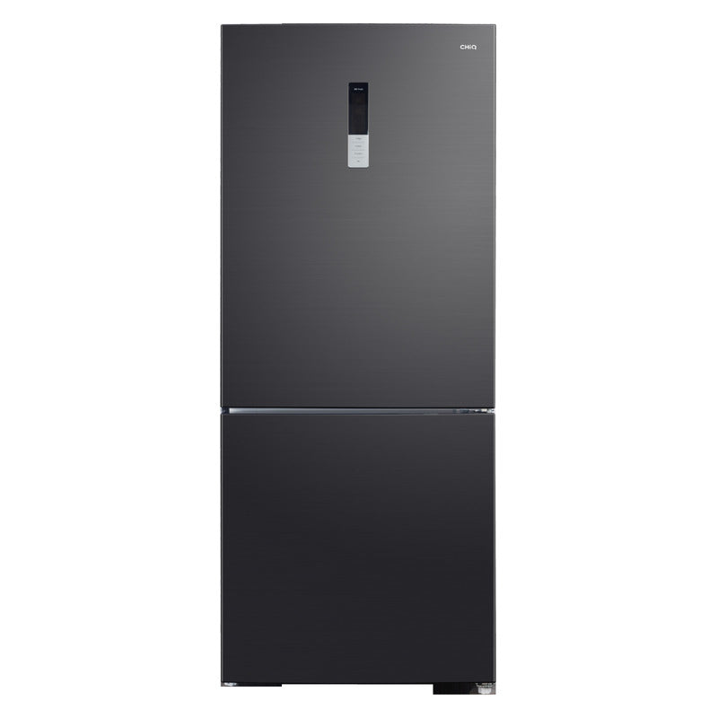 CHiQ 396L Bottom Mount Fridge Freezer - Black Steel