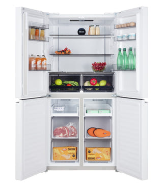 CHiQ 503L Quad Door Fridge Freezer - White
