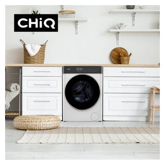 CHiQ 10kg+ 6kg Front Load Washing Machine & Dryer Combo - White