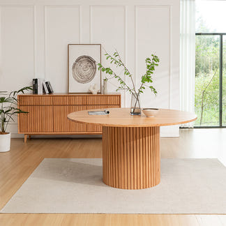 Cleo 150cm Round Dining Table - Natural