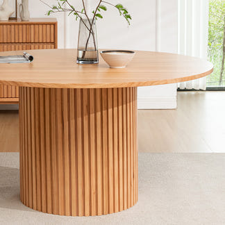 Cleo 150cm Round Dining Table - Natural