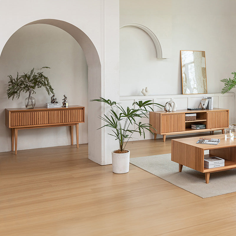 Cleo 130cm 2 Drawer Timber Hall Table - Natural