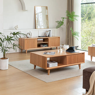 Cleo 1800mm Timber Entertainment Unit - Natural