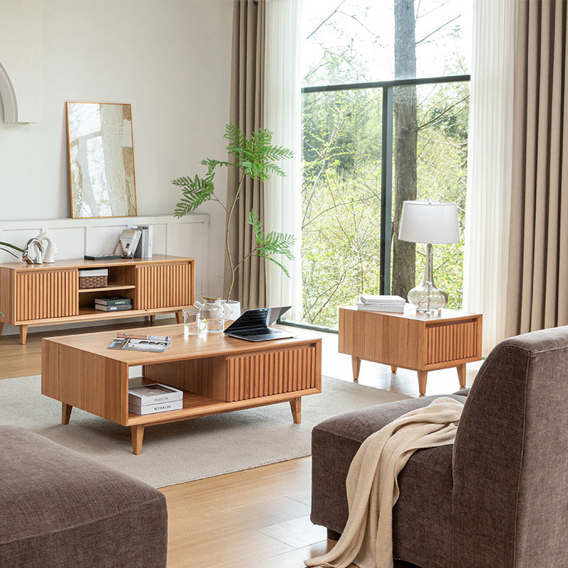 Cleo Single Drawer Lamp Table - Natural