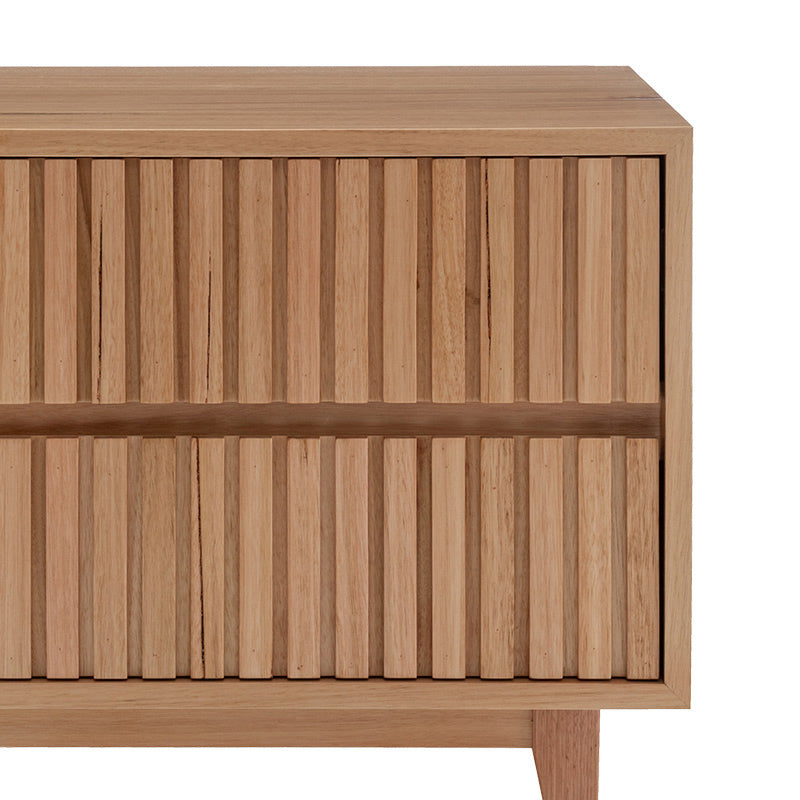 Cleo 4 Piece Double Timber Bedroom Suite - Messmate/Natural