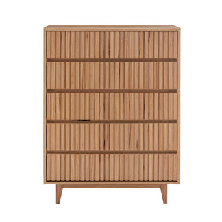 Cleo 4 Piece Double Timber Bedroom Suite - Messmate/Natural