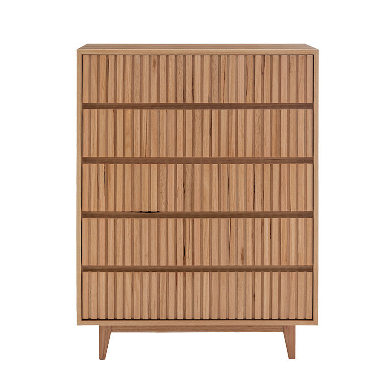 Cleo 4 Piece Double Timber Bedroom Suite - Messmate/Natural