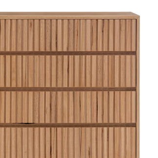 Cleo 4 Piece Double Timber Bedroom Suite - Messmate/Natural