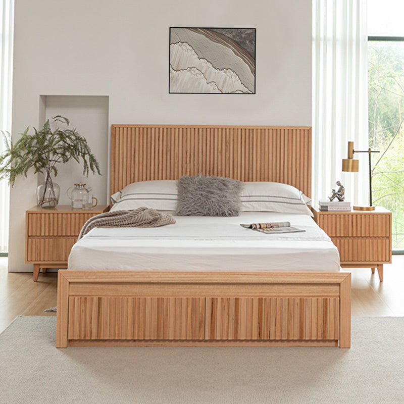 Cleo 4 Piece Double Timber Bedroom Suite - Messmate/Natural