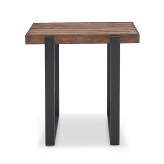 Cottage Lamp Table - Rustic Pine/Black