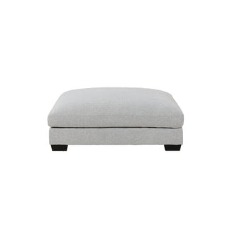 Daria 5 Seater Corner Fabric Lounge with Ottoman - Light Grey