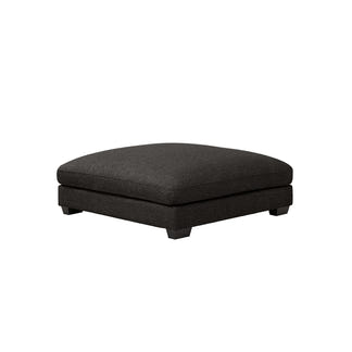 Daria 5 Seater Corner Fabric Lounge with Ottoman - Dark Grey