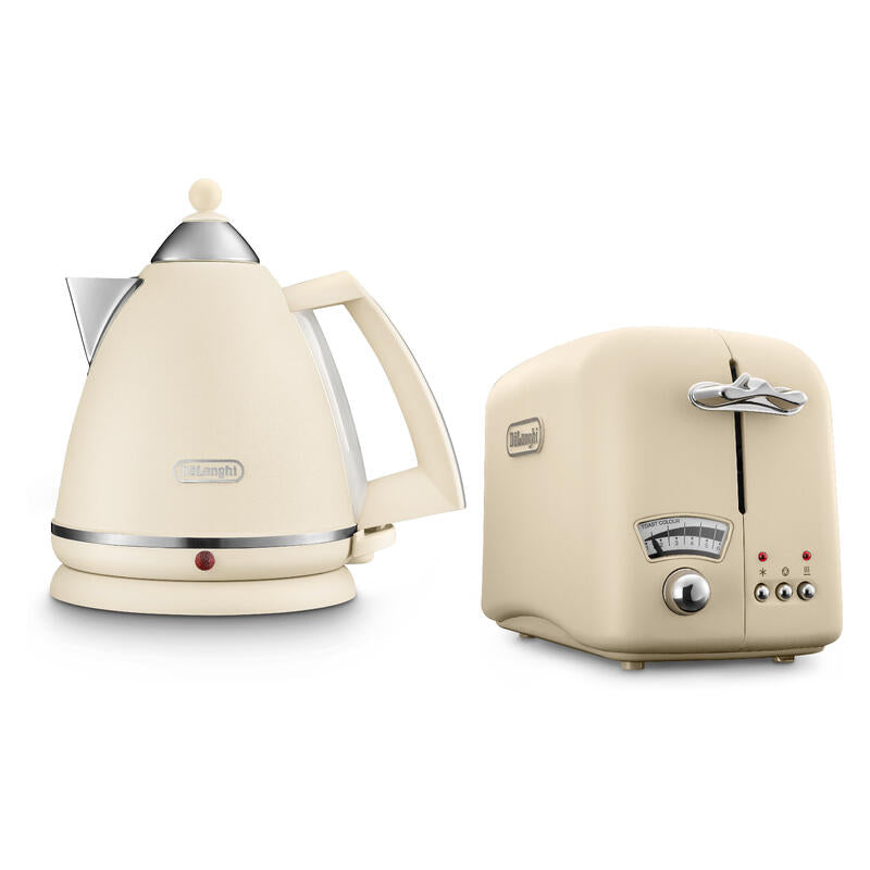 DeLonghi Argento Kettle & 2-Slice Toaster Pack - Beige – Stan Cash