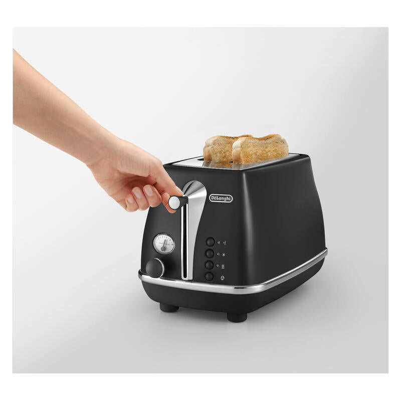 Delonghi Icona Capitals 2 Slice Toaster - Edinburgh Black