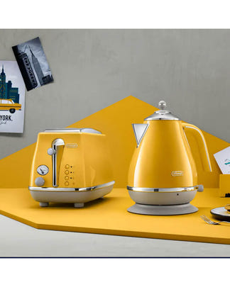 Delonghi Icona Capitals 2 Slice Toaster - New York Yellow