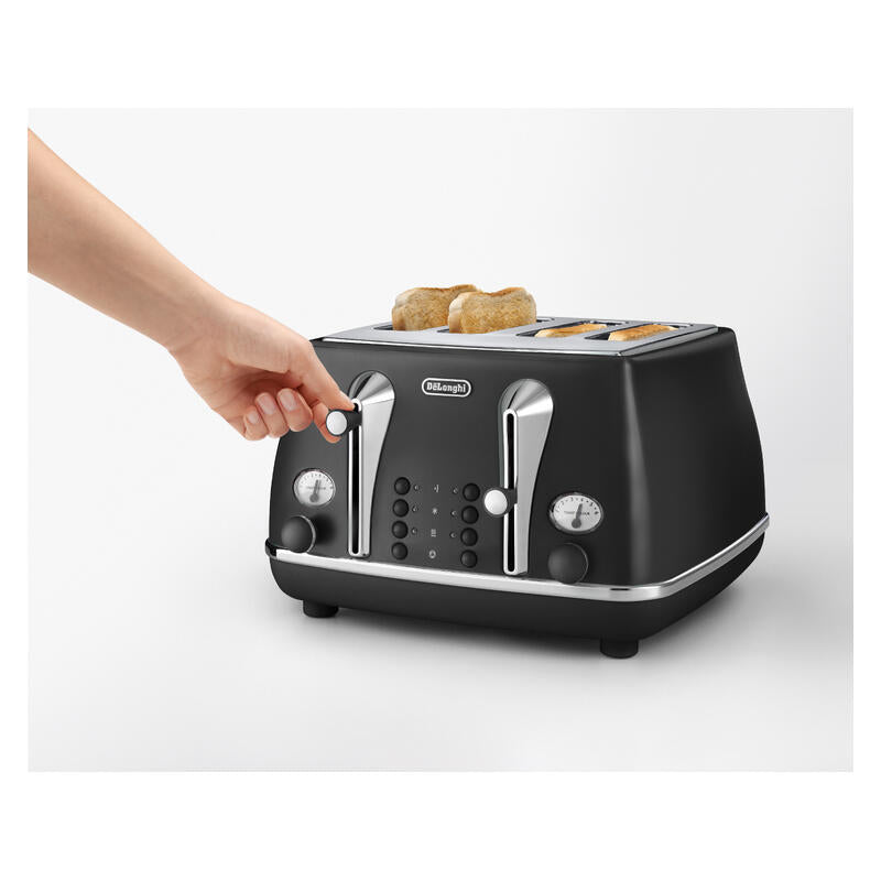 DeLonghi Icona Capitals 4-Slice Toaster - Auckland Black