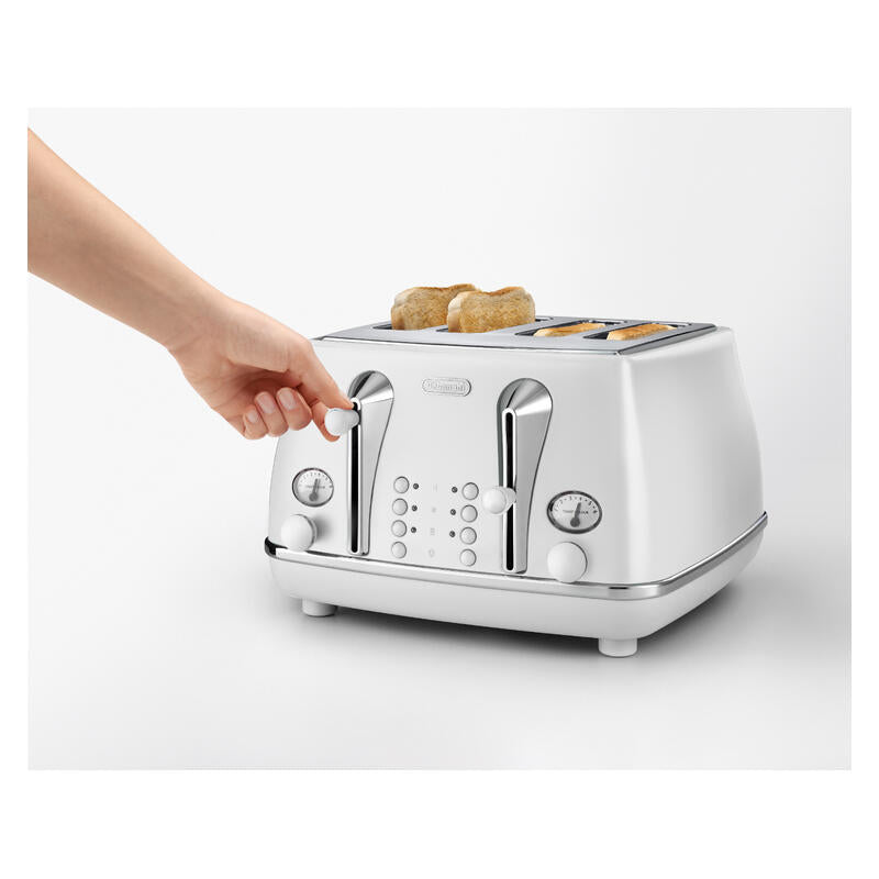 DeLonghi Icona Capitals 4-Slice Toaster - Sydney White