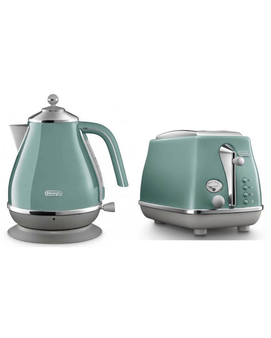DeLonghi Icona Capitals Kettle and Toaster Set - Toronto Green