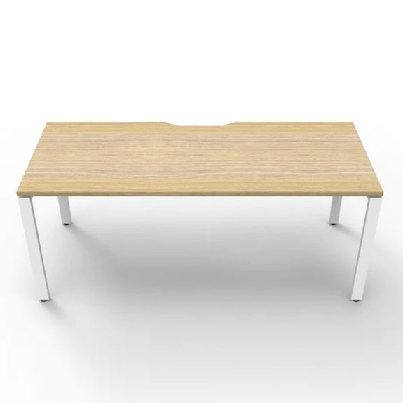 Deluxe Rapid Infinity Desk - Oak/White