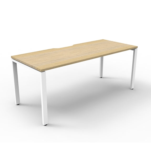Deluxe Rapid Infinity Desk - Oak/White