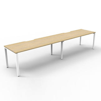 Deluxe Rapid Infinity Desk - Oak/White
