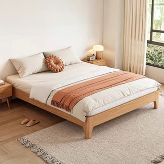 Dino Double Timber Bed Base - Natural