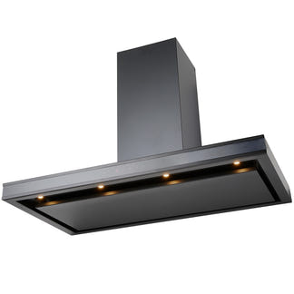 Schweigen 90cm Rangehood Canopy Silent Moderate Cooking - Black