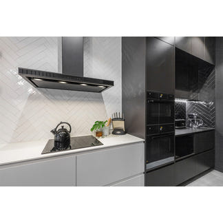 Schweigen 90cm Silent Canopy Rangehood for Moderate Cooking - Black