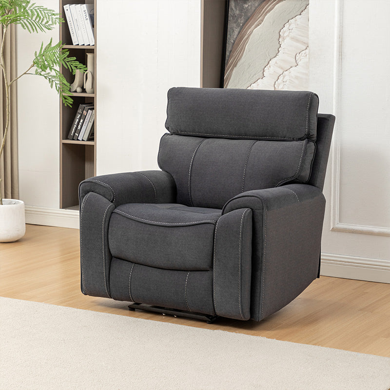 Dynasty 3+1+1 Electric Fabric Recliner Suite - Charcoal