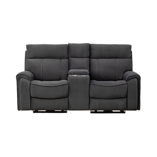 Dynasty 2+1+1 Electric Fabric Recliner Suite - Charcoal