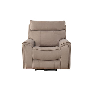 Dynasty 2+1+1 Electric Fabric Recliner Suite - Latte