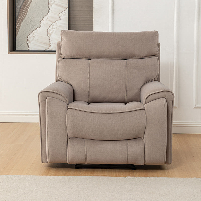 Dynasty 2+1+1 Electric Fabric Recliner Suite - Latte