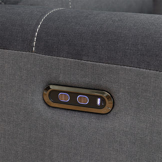 Dynasty 5 Seater Corner Fabric Lounge with RHF Chaise - Charcoal
