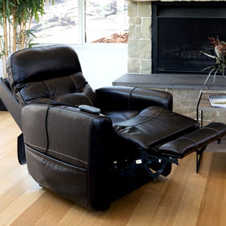 Theorem Ealing Lift & Recline Leather Armchair - Onyx