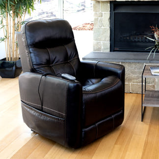 Theorem Ealing Lift & Recline Leather Armchair - Onyx