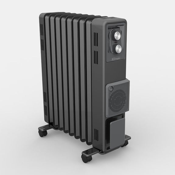 Dimplex 2400W 9 Fin Oil Free Anthracite Column Heater Thermostat Turbo Fan