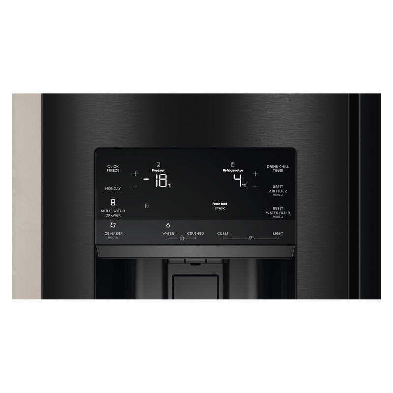 Electrolux 609L French Door Fridge Freezer with Ice & Water Dispenser - Matte Black (UltimateTaste 900)