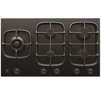 Electrolux 90cm UltimateHome 900 Gas Cooktop - Black Glass
