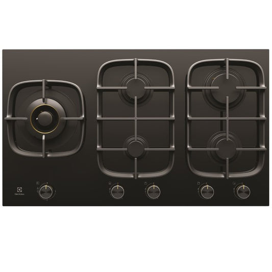 Electrolux 90cm UltimateHome 900 Gas Cooktop - Black Glass