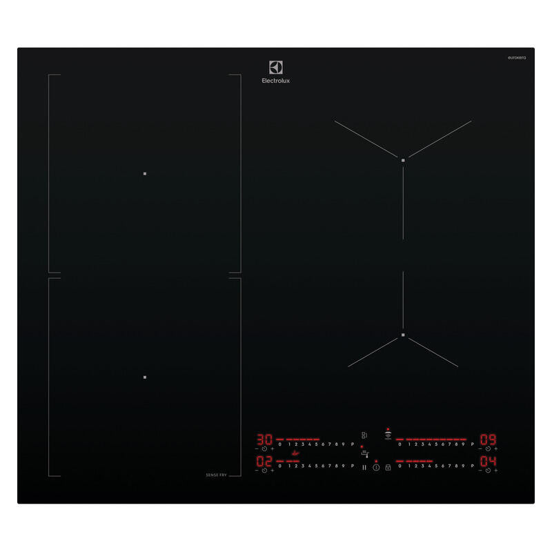Electrolux 60cm 4 Zone Induction Cooktop - SenseFry - Black (Series 700)