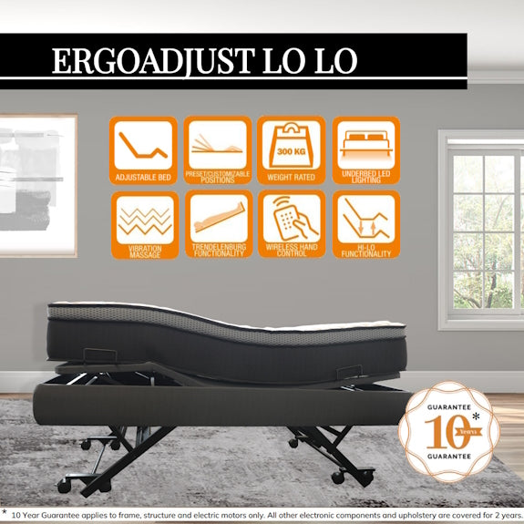 AVANTE ErgoAdjust Lo-Lo Adjustable Bed Base - Half Queen