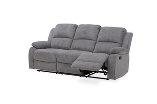 Estate 3+1+1 Fabric Recliner Lounge Suite - Dark Grey
