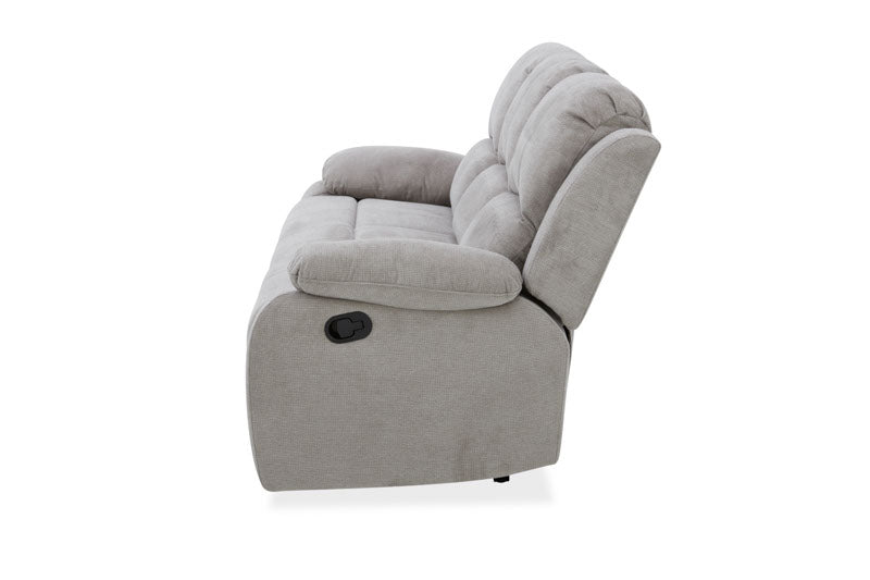 Estate 3+1+1 Fabric Recliner Lounge Suite - Light Grey