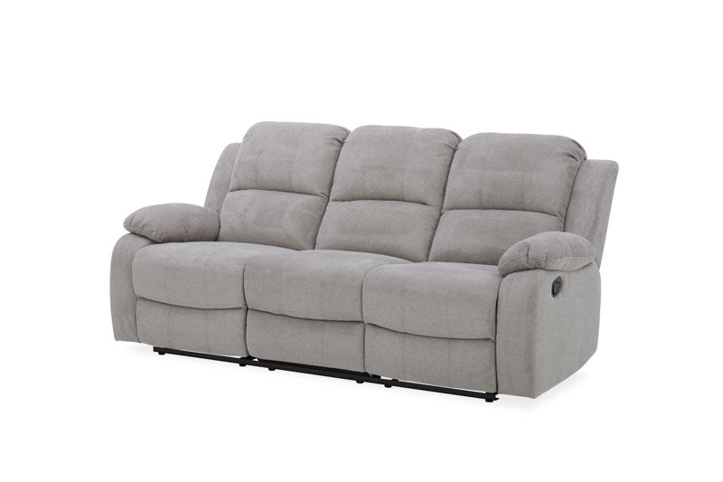 Estate 3+1+1 Fabric Recliner Lounge Suite - Light Grey