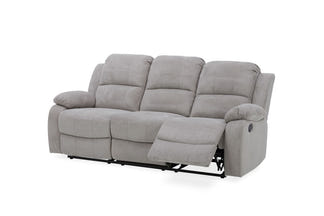 Estate 3+1+1 Fabric Recliner Lounge Suite - Light Grey